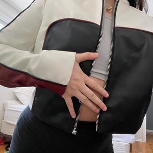 cropped racing jacket